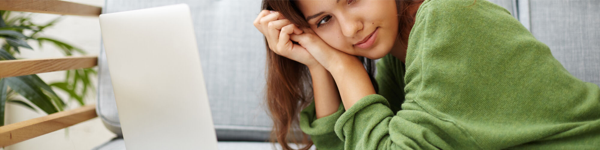 a woman working on a laptop